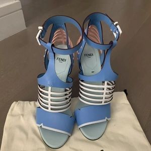 Fendi Colorblock Caged Heel Runway